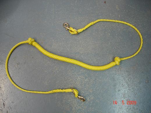 LIGNE DE TRAIT AMORTIE CANICROSS CANIRANDO JAUNE 1 CHIEN