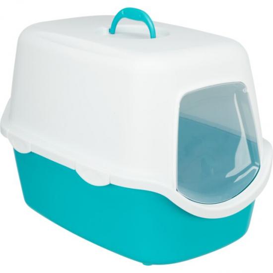 Bac à litière Vico Trixie, turquoise/blanc