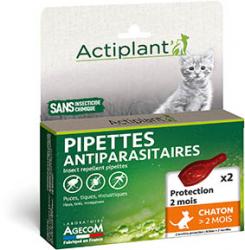 Actiplant' - Pipettes antiparasitaires chaton 2 mois et +